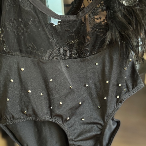 ⭐️🎹Custom Black Leotard Jazz Dance Costume or Chicago Halloween costume👠 - Picture 9 of 14